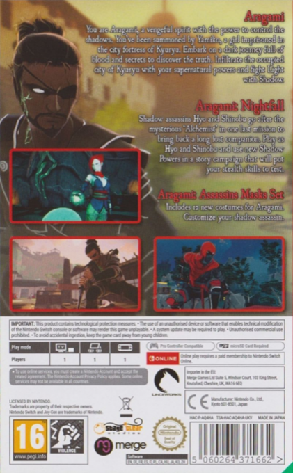 Aragami - Shadow Edition — box-2D-back (EU)