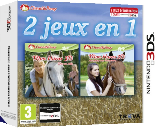2in1 Horses 3D Vol.2 - Rivals in the Saddle and Jumping for the Team 3D — box-3D (FR)