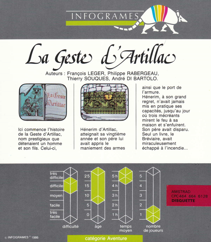 Geste d' Artillac, La — box-2D-back (FR)