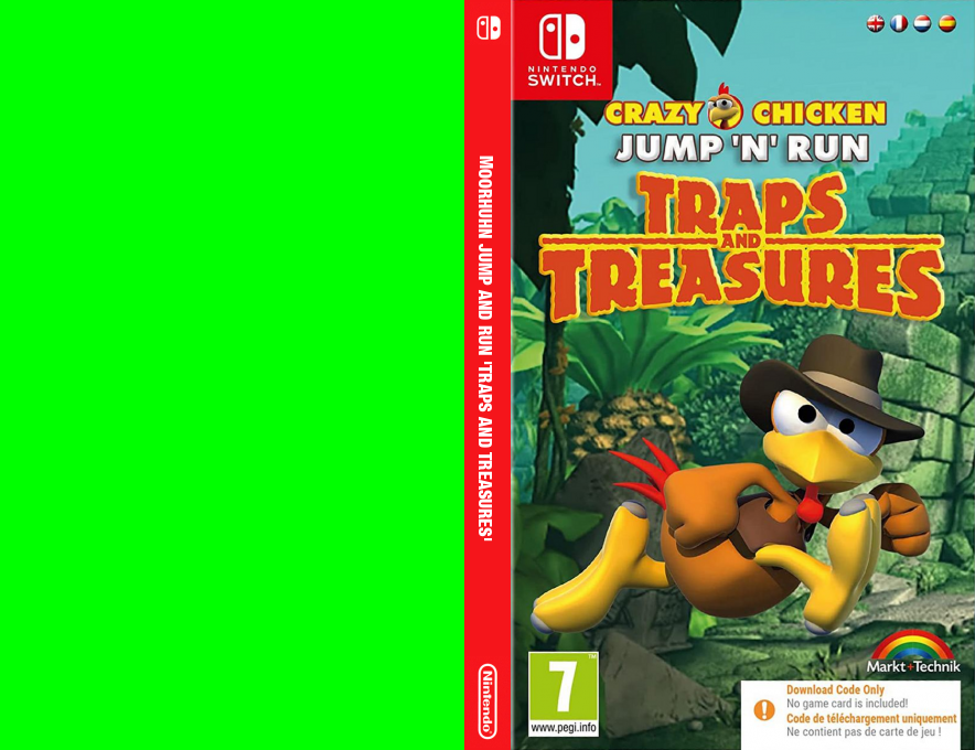 Crazy Chicken - Jump 'N' Run - Traps and Treasures — box-texture (EU)