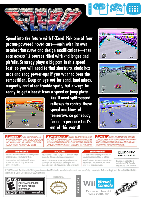 F-Zero — box-2D-back (US)