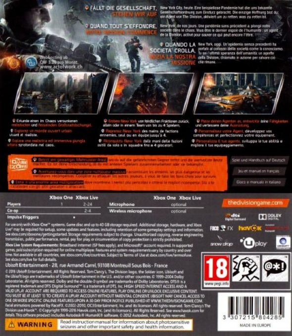 Tom Clancy's The Division — box-2D-back (EU)