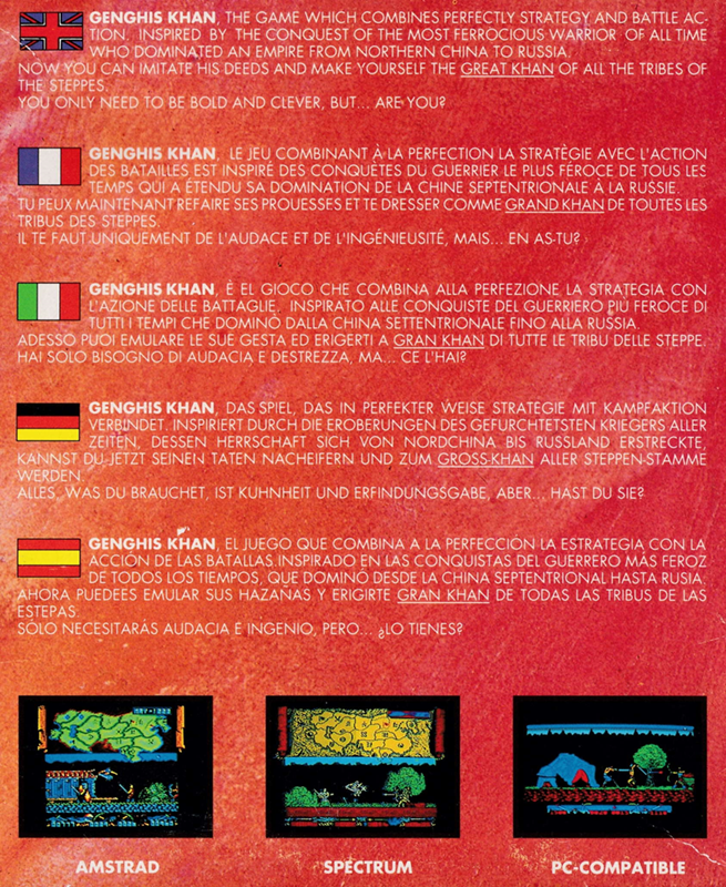 Genghis Khan — box-2D-back (EU)