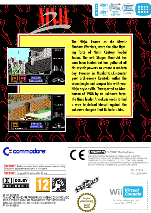 Last Ninja 2 - Back With A Vengeance — box-2D-back (EU)