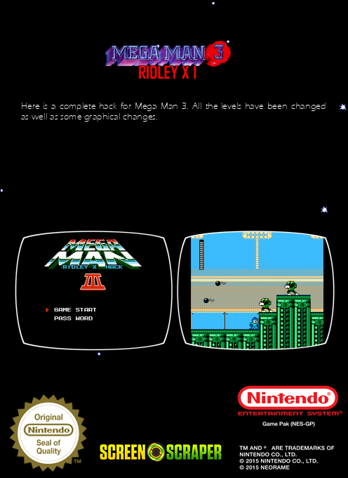 MegaMan III : Ridley X 1 — box-2D-back (SS)