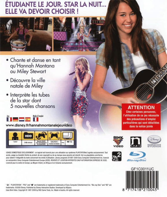 Hannah Montana - The Movie — box-2D-back (FR)