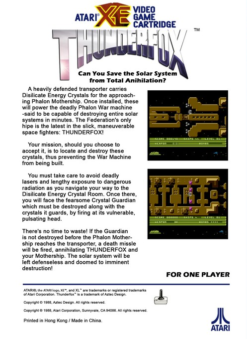 Thunderfox — box-2D-back (WOR)