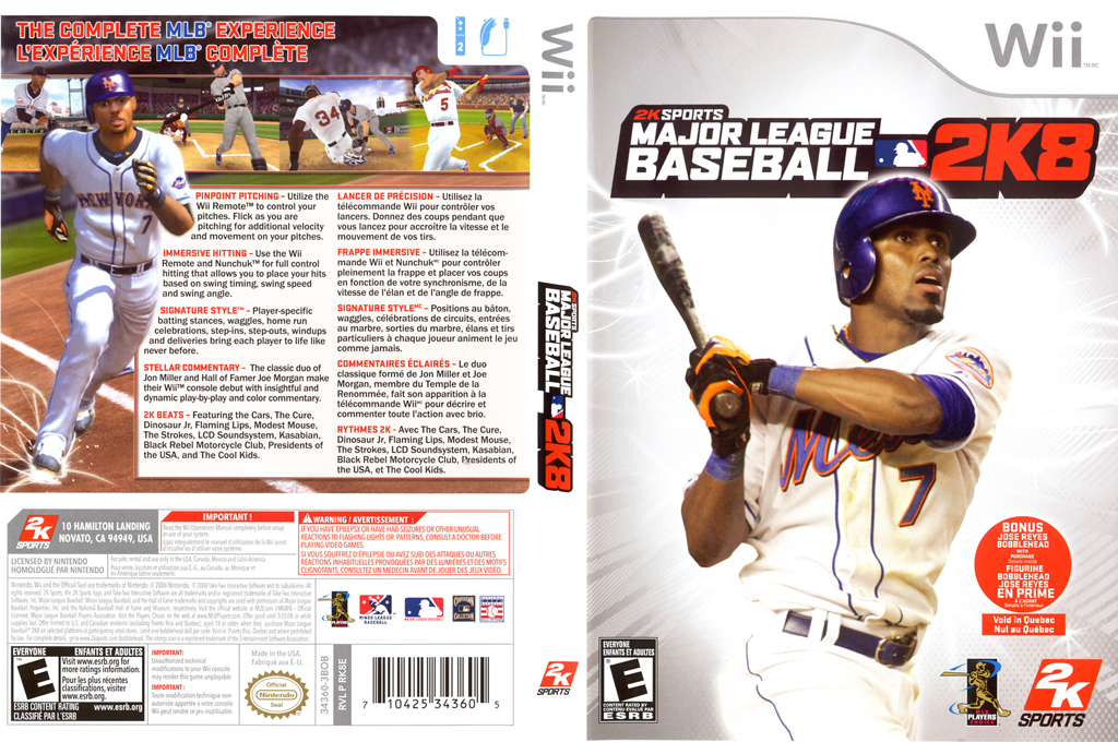Major League Baseball 2k8 — box-texture (US)
