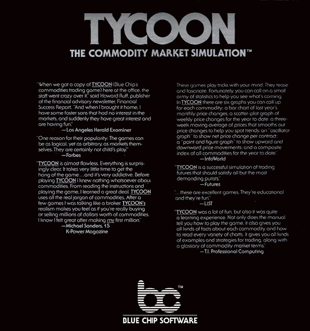 Tycoon - The Commodity Market Simulation — box-2D-back (US)