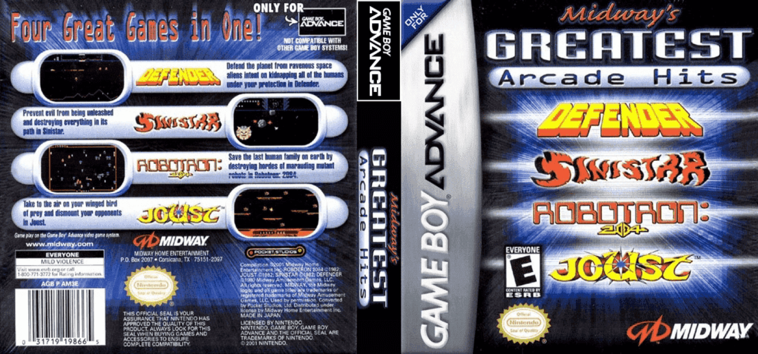 Midway's Greatest Arcade Hits — box-texture (US)