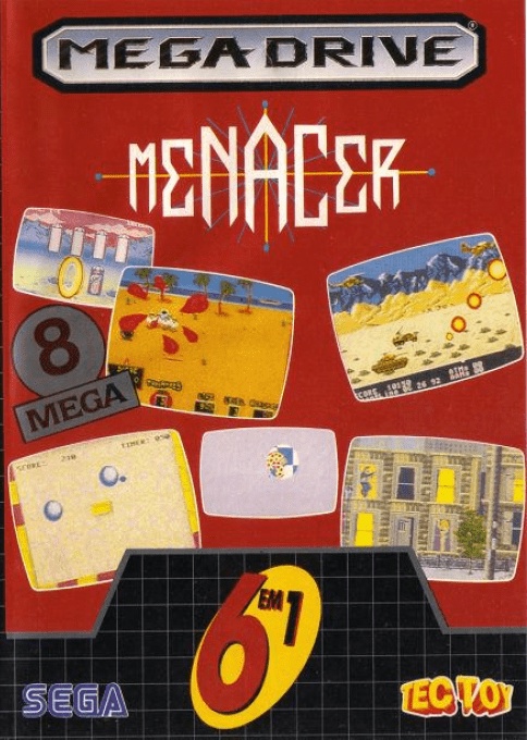 Menacer 6-game Cartridge — box-2D (BR)