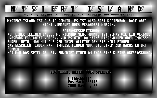 Mystery Island — sstitle (DE)
