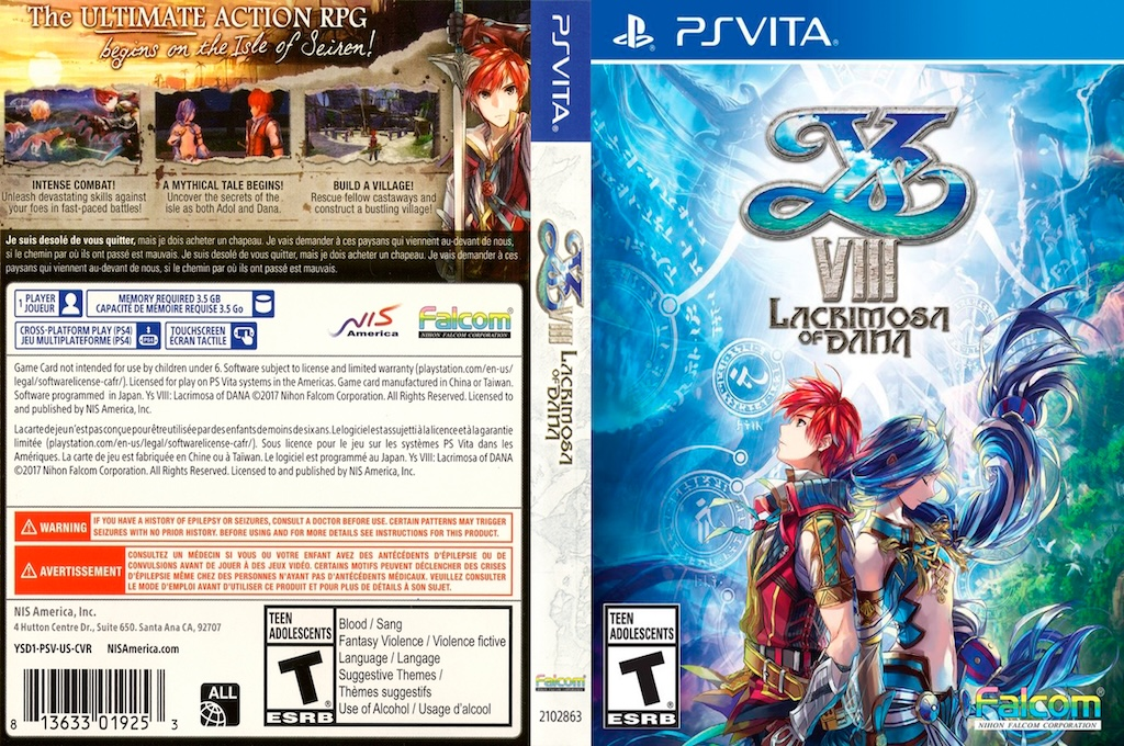 Ys VIII - Lacrimosa of Dana — box-texture (US)