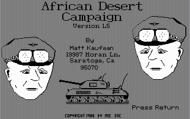 African Desert Campaign box art