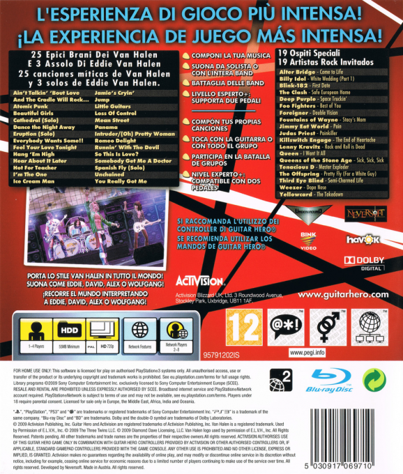 Guitar Hero - Van Halen — box-2D-back (IT)