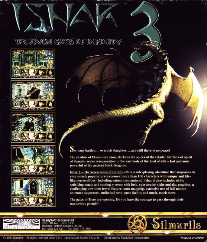 Ishar 3 - The Seven Gates Of Infinity — box-2D-back (CA)