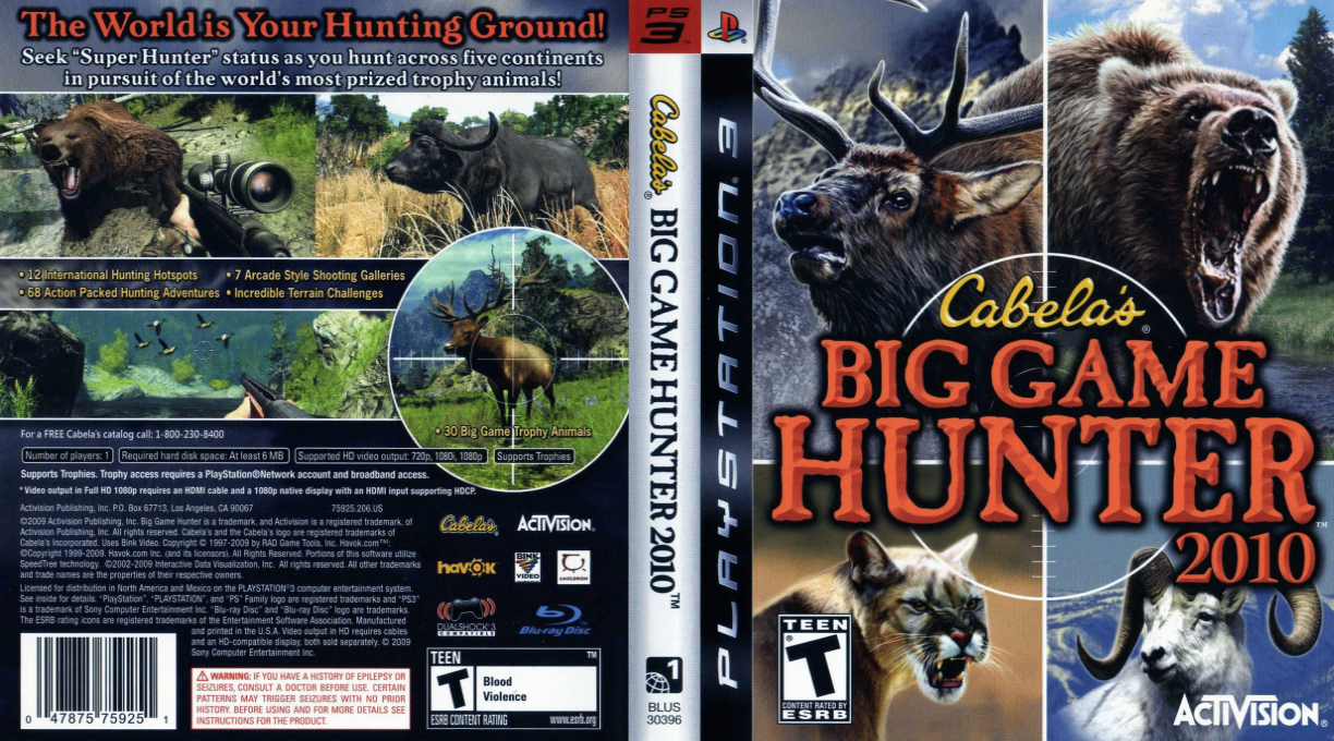 Cabela's Big Game Hunter 2010 — box-texture (US)