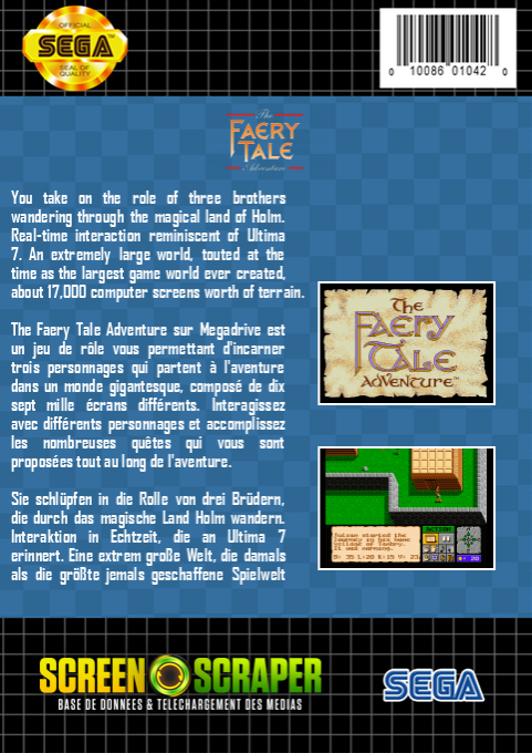 Faery Tale Adventure, The — box-2D-back (SS)