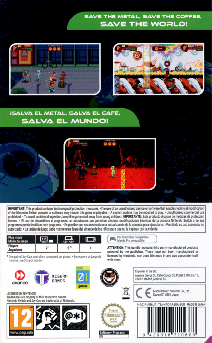Coffee Crisis — box-2D-back (EU)