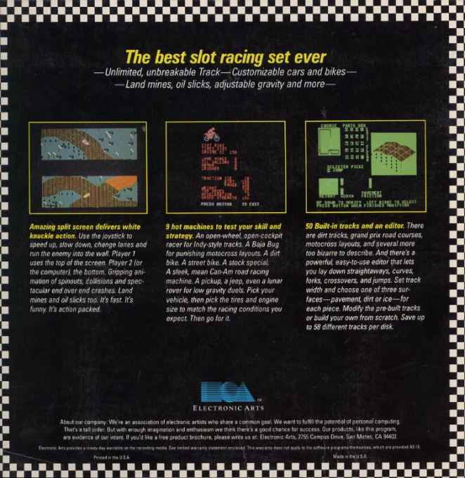 Racing Destruction Set — box-2D-back (US)