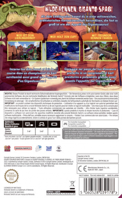 Gigantosaurus Dino Kart — box-2D-back (DE)