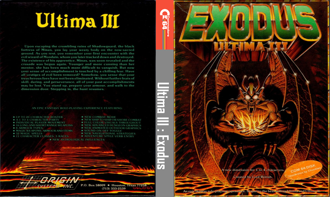 Ultima 3 - Exodus — box-texture (US)