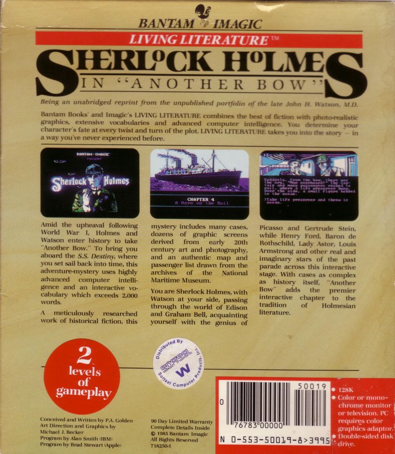 Sherlock Holmes in 'Another Bow' — box-2D-back (WOR)