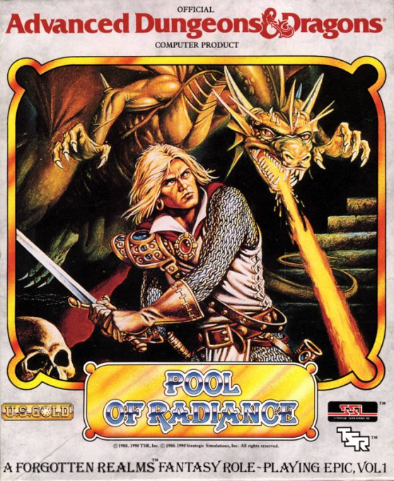 Advanced Dungeons & Dragons - Pool of Radiance - A Forgotten Realms Fantasy Role-Playing Epic, Vol.I — box-2D (EU)