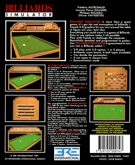 Billiards Simulator — box-2D-back (EU)