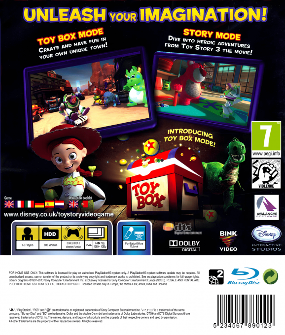 Disney-Pixar Toy Story 3 — box-2D-back (EU)