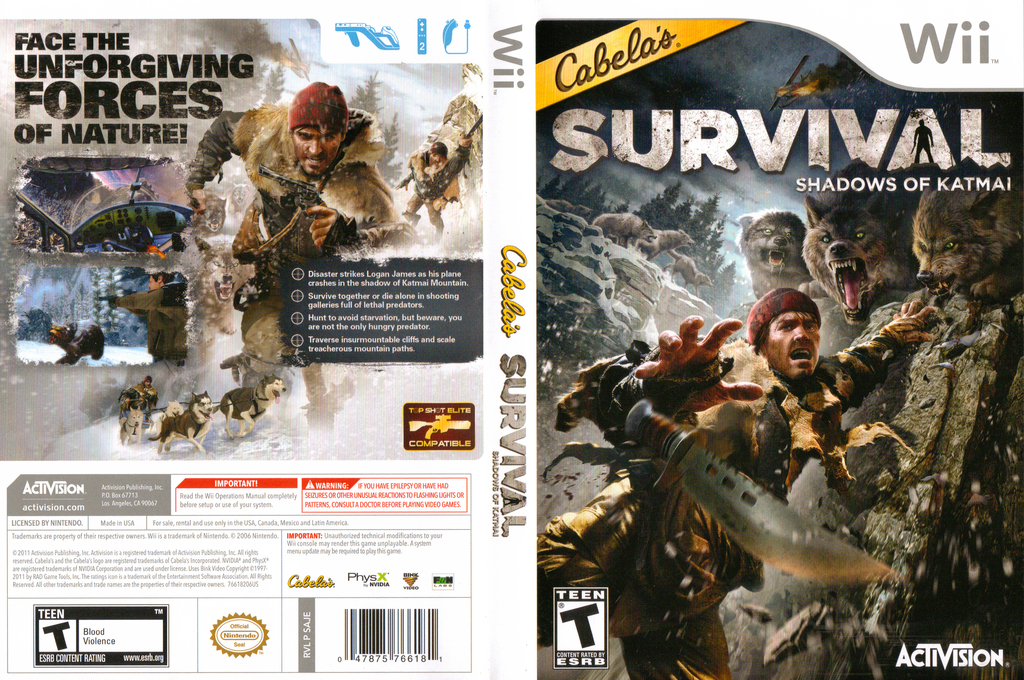 Cabela's Survival - Shadows of Katmai — box-texture (US)