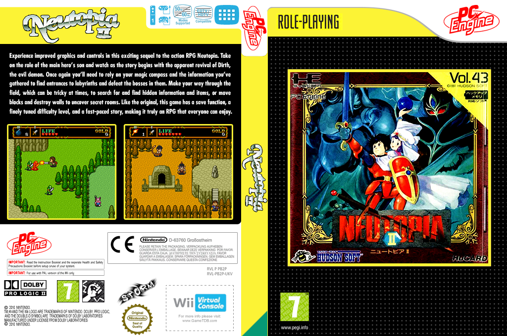 Neutopia 2 — box-texture (EU)