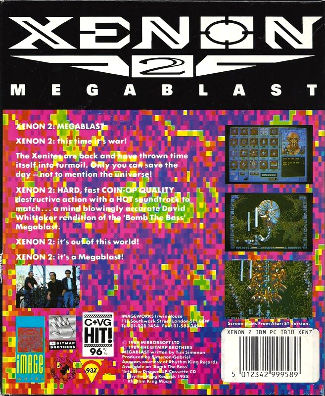 Xenon 2 - Megablast — box-2D-back (EU)