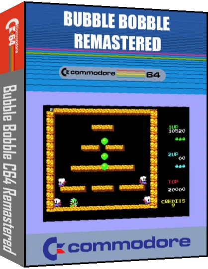 Bubble Bobble C64 Remastered — box-3D (CUS)