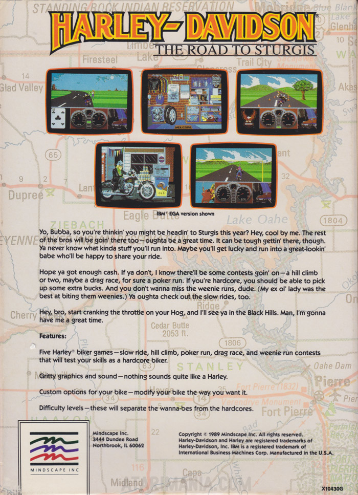 Harley-Davidson - The Road to Sturgis — box-2D-back (US)