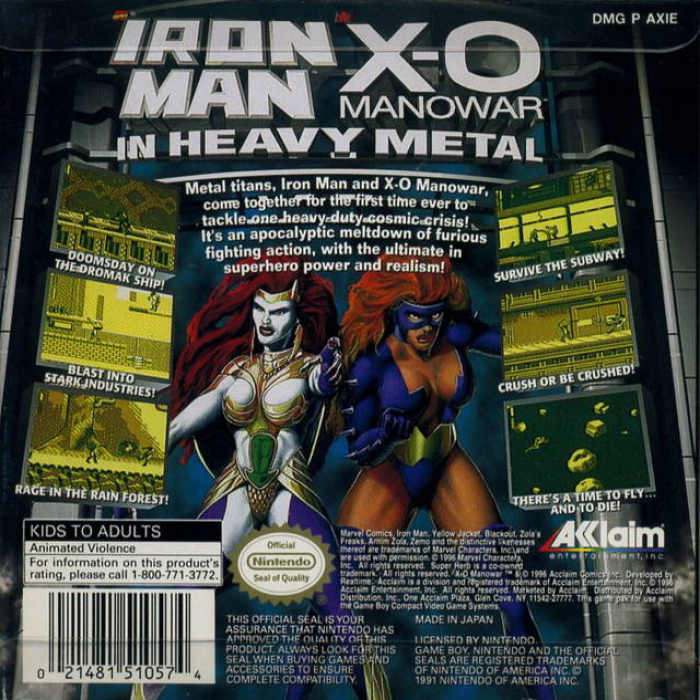 Iron Man - X-O Manowar in Heavy Metal — box-2D-back (US)