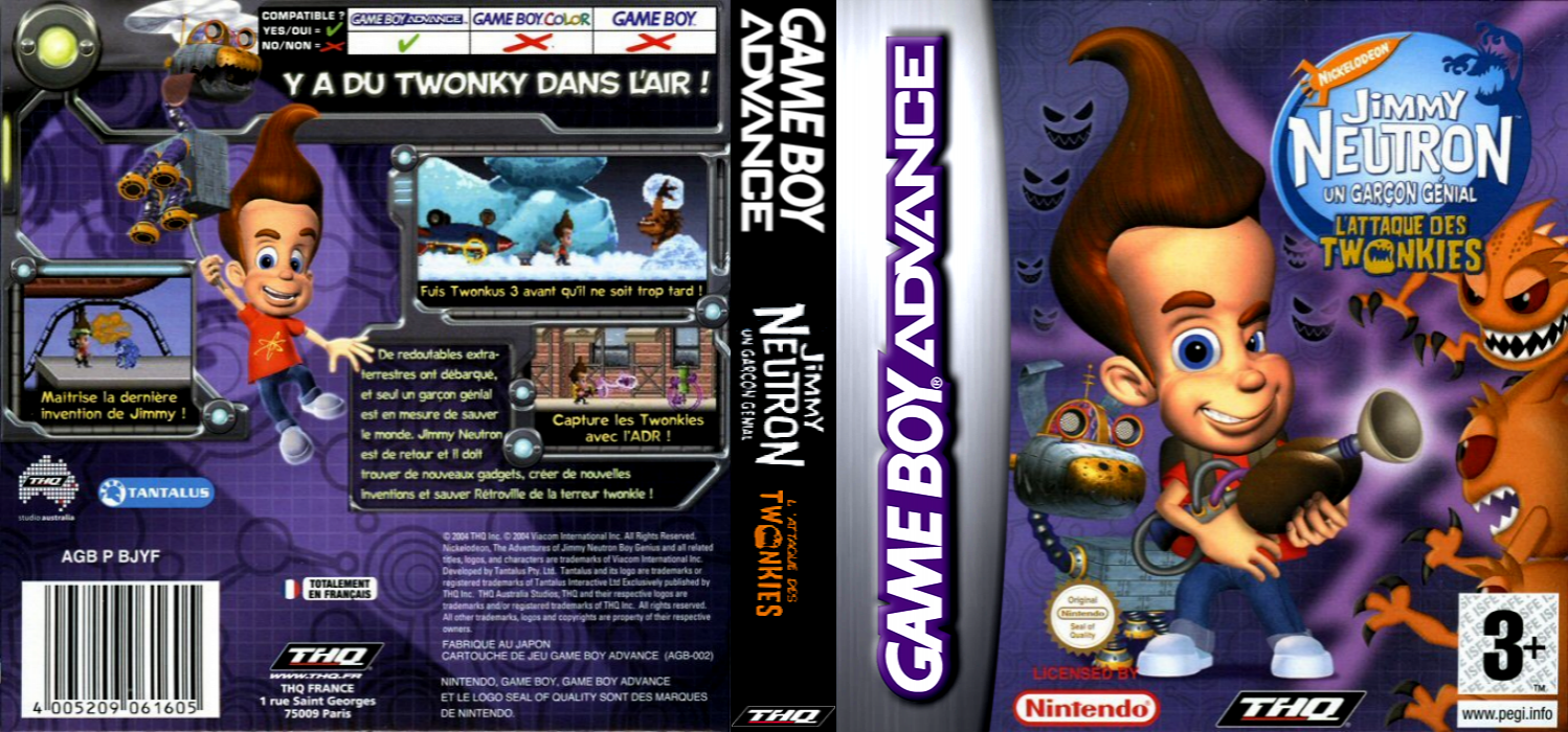 Adventures of Jimmy Neutron Boy Genius, The - Attack of the Twonkies — box-texture (FR)