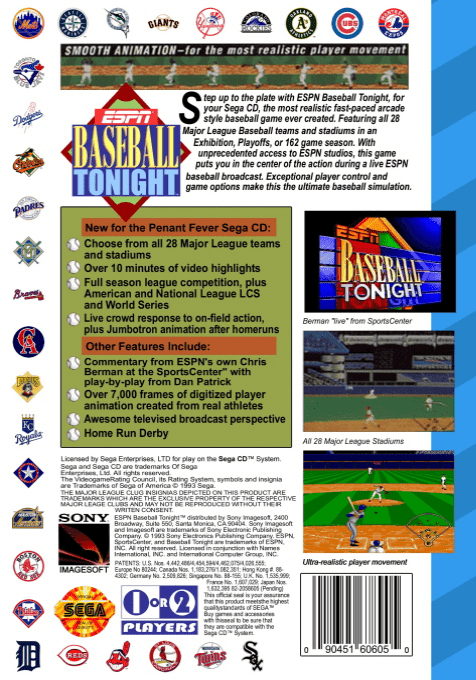 ESPN Baseball Tonight — box-2D-back (US)