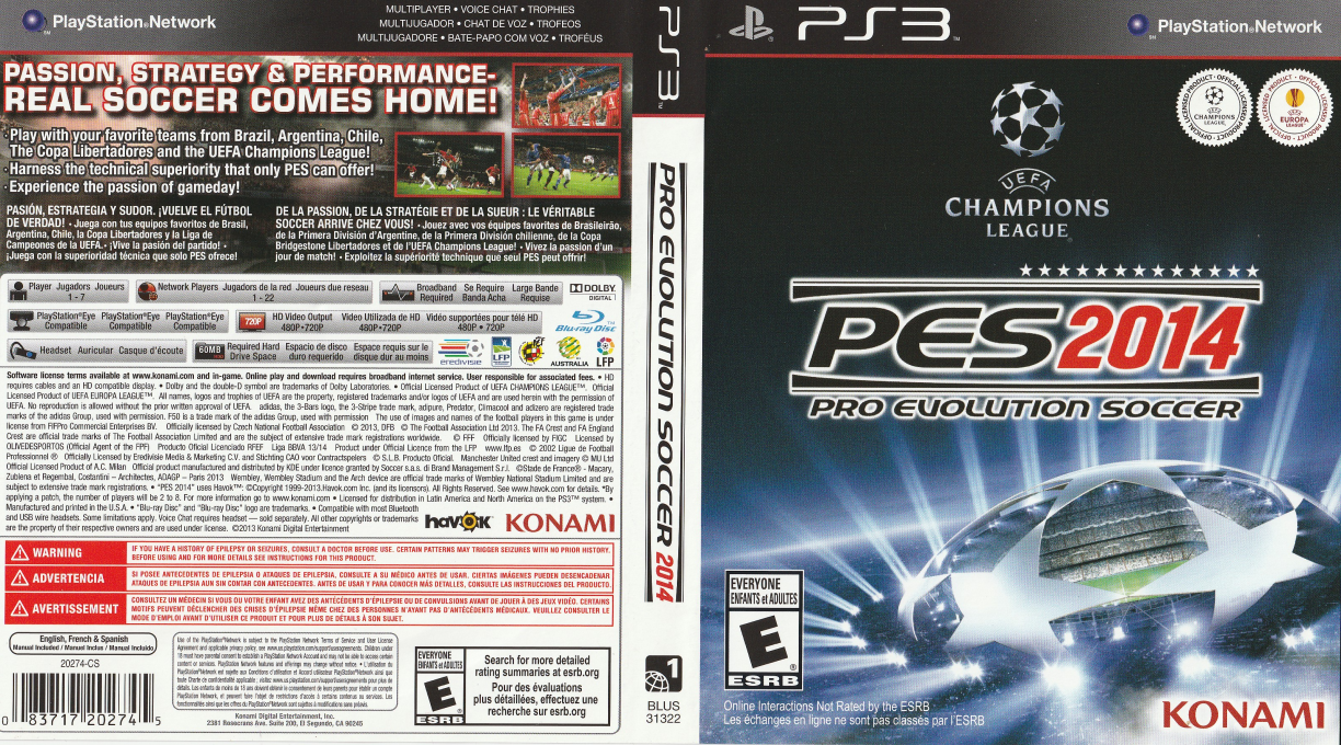 PES 2014 - Pro Evolution Soccer — box-texture (CA)