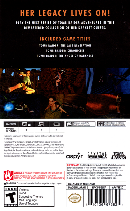 Tomb Raider 4-6 Remastered — box-2D-back (US)