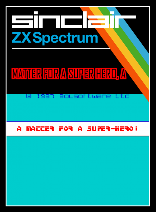 A Matter for a Super Hero box art