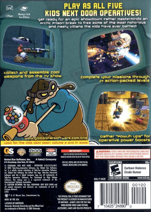 Codename - Kids Next Door - Operation - V.I.D.E.O.G.A.M.E. — box-2D-back (US)