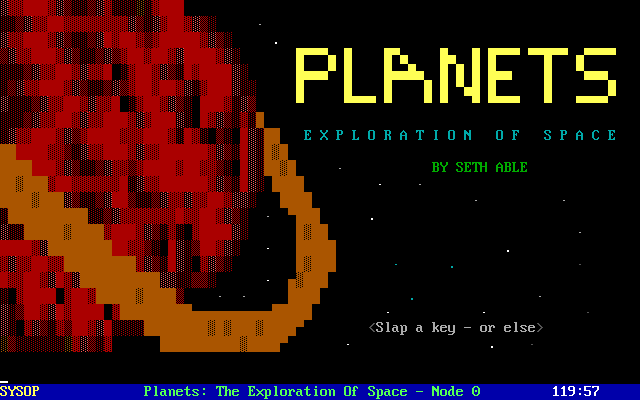 Planets - The Exploration of Space — sstitle (WOR)