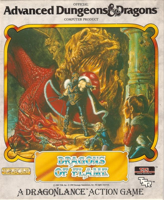 Advanced Dungeons & Dragons - Dragons of Flame - A DragonLance Action Game — box-2D (DE)