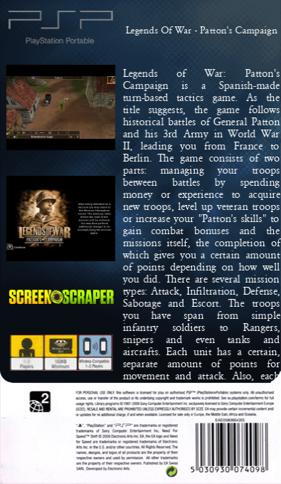 Legends of War - Patton's Campaign — box-2D-back (SS)