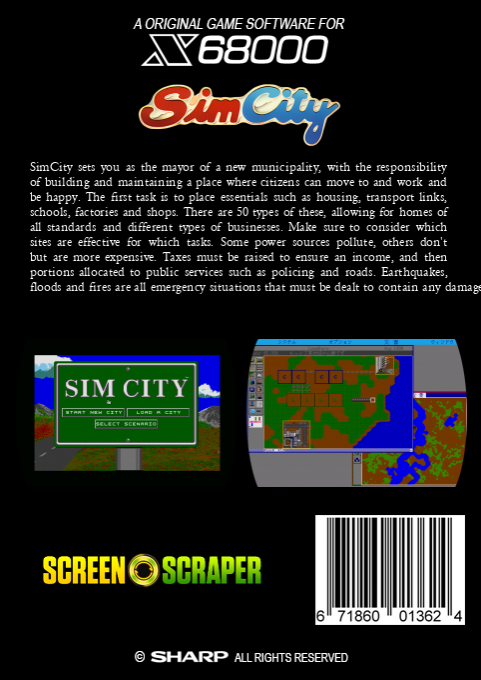 Sim City — box-2D-back (SS)