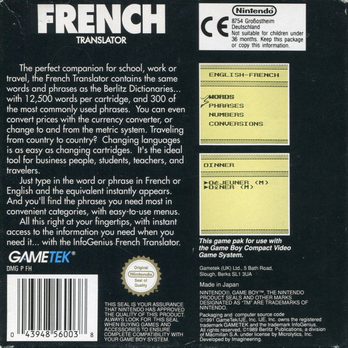 InfoGenius Productivity Pak : Berlitz French Trans — box-2D-back (WOR)