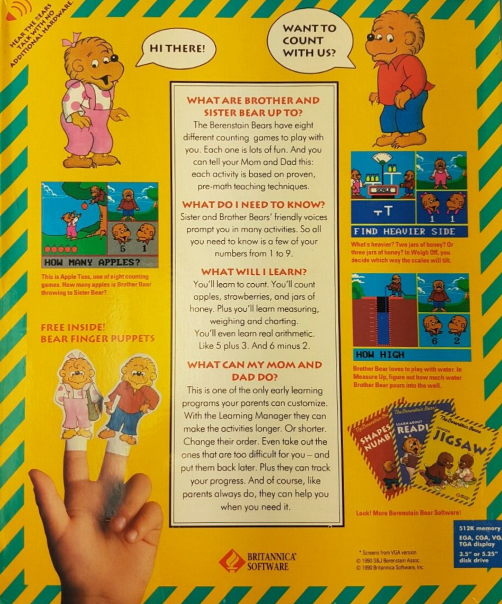 Berenstain Bears, The - Learn to Count — box-2D-back (WOR)