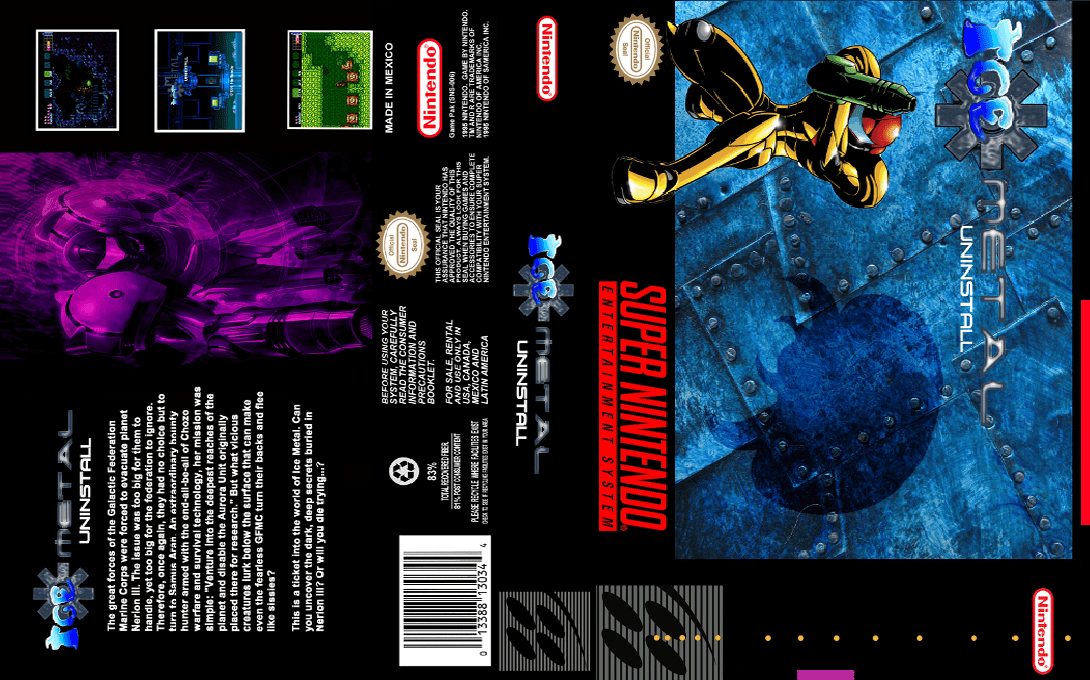 Super Metroid - Hacks — box-texture (US)