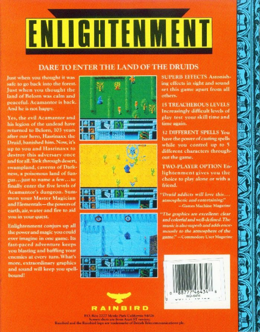 Enlightenment - Druid II — box-2D-back (US)